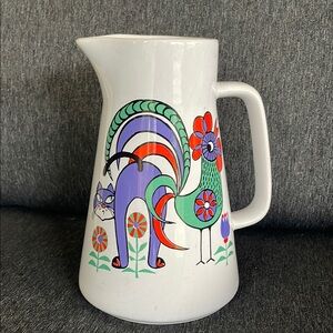 MCM jug Waechtersbach West Germany vintage ceramic 8” cats cottage deco